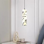 billige Pendellys-Bvlgari-stil rørformet alabaster-pendel, messing LED til soverom/stue