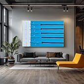 Недорогие Пейзажи-mintura ручная роспись 3d плавание картины маслом на холсте современная абстрактная текстурированная настенная живопись для украшения дома готовая к подвешиванию с натянутой рамой