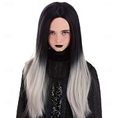 levne Párty paruky-Dětská černošedá ombre paruka na Halloween, cosplay, párty paruky