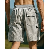 preiswerte Unterteile-Herren Wandershorts Sportshorts Tarnung Außen Normale Passform Wasserdicht Atmungsaktiv Schnelltrocknend Leicht Shorts Kordelzug Elastischer Bund Khaki Tennis Golfspiel Laufen M L XL XXL XXXL