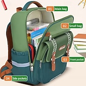 preiswerte Büchertaschen-Grundschulrucksack Jungen ergonomischer Rucksack Kinder wasserdichter Schulranzen Taschenbuch große Kapazität Mädchen Wolkenrucksack
