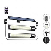 voordelige Wandverlichting buiten-316led buitenzonnestraatverlichting met 3 meter kabel, led split landschap patio tuinverlichting met afstandsbediening, camping buitenzonneschijnwerper, zonne-energie, USB-oplaadbaar, 1 stuk