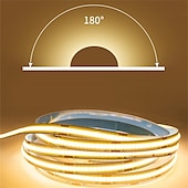 رخيصةأون أضواء شريط LED-شريط إضاءة ليد 10 أمتار، 320 مصباح ليد/متر، 16.4 قدم، شريط مرن عالي الكثافة، 3000-6500 كلفن، مصابيح ليد RA90، تيار مستمر 24 فولت