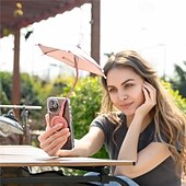 baratos Suporte para telemóvel-Guarda-chuva magnético para telefone para proteção solar de telefone ao ar livre com design de ângulo flexível &amp;Capa protetora de celular giratória para iPhone 16, 15, 14, 13 e 12 Pro MaxMag-Safe