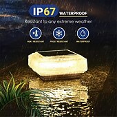 baratos Candeeiros Luzes de Exterior-30led poste de luz solar transparente à prova d'água abajur luz quente quadrado para áreas externas adequado para jardim pátio cerca escadas 1 peça