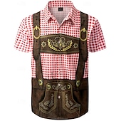 economico Abbigliamento Grafico-Camicie hawaiane Camicia Aloha bavarese Monaco Tedesco Alpino Grafico per Per uomo Adulti Stampa 3D  per Carnevale Birra Oktoberfest Spiaggia Vacanza Feste