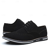 abordables Semiformal-Zapatos oxford de piel sintética marrón caramelo para hombre con detalles brogue: zapatos elegantes e informales con cordones para el trabajo, citas y uso diario.