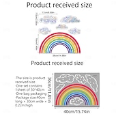 Недорогие Стикеры на стену-Радужные облака и переливающийся солнечный свет, статическая наклейка на окно, самоклеящаяся наклейка на стекло для украшения дома и витрины, наклейка на витражное окно