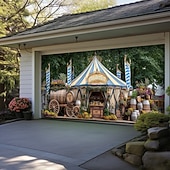 billige Garasje- og dørbanner-Oktoberfest utendørs garasjeportdeksel banner vakker stor bakteppedekorasjon for utendørs garasjeport hjem veggdekorasjoner arrangement fest parade