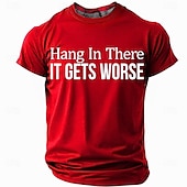 abordables Camisetas divertidas para hombres-Hombre Argot divertido Sarcasmo Camiseta Manga Corta Camiseta Impresión 3D Cuello Barco Camisa Moda Diario Básico Calle Casual Diario Negro Rojo Azul Piscina Verano Primavera Todas las Temporadas Ropa