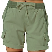 economico Pantaloni e pantaloncini-Per donna Shorts da corsa Shorts da escursionismo Estate Esterno Vestibilità regolare Asciugatura Rapida Pantaloncini Coulisse Elastico in vita Cáqui Escuro Nero Corsa Caccia Arrampicata S M L XL XXL