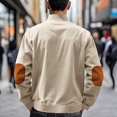 cheap Men&#039;s Jackets &amp; Coats-Men&#039;s Lightweight Jacket Corduroy Jacket Casual Jacket Vacation Daily Pocket Spring Fall Color Block Fashion Classic Stand Collar Regular Apricot Black White Yellow Wine Jacket