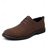 preiswerte Formell-Braune Derby-Schuhe aus hochwertigem Rindsleder für Herren mit glattem Kunstleder-Finish – klassisches Schuhwerk fürs Büro, formelle Anlässe und den Alltag