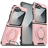 economico Cover Samsung-telefono Custodia Per Samsung Galaxy Z Flip 7 Z Flip 6 Copertura Posteriore Custodia ad adsorbimento magnetico con Supporto Resistente agli urti Retrò Cielo TPU PC Metallo