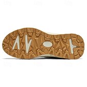 abordables Baskets-Homme Chaussures Décontractées Chaussures de randonnée Marche Occasionnel Cuir PU Maille Confortable Antidérapant Respirant À lacets Noir Jaune Vert Été Printemps