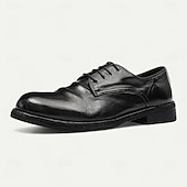 preiswerte Klassische Anzugschuhe-Herren Elegante Schuhe Spaziergang Leder Italienisches Vollnarbenleder Bequem Rutschfest Schnürung Schwarz Braun Kaffee