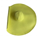 preiswerte Hüte-übergroßer Strand-Strohhut Damenmode großer Sonnenhut mit breiter Krempe Sommer-Roll-up-weicher Sonnenhut geeignet für Strandhut faltbar