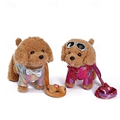 voordelige Knuffels &amp; Pluchen dieren-afstandsbediening robot hond elektronische pluche puppy hond speelgoed interactief speelgoed wandelingen zingend knuffeldier cadeau voor meisje en jongen van 3-6 jaar oud