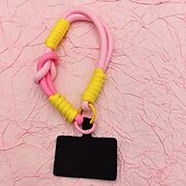 baratos Cordões de telefone e pulseiras-Nova pulseira de pulso colorida bloqueada, capa curta anti-perda para celular, dopamina, cartão estético de alta qualidade para homens e mulheres, confortável e resistente