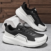 Χαμηλού Κόστους Ανδρικά Sneakers-Ανδρικά πλεκτά mesh αθλητικά παπούτσια με μπλε σόλα σε αντίθεση – ελαφριά και αναπνεύσιμα αθλητικά παπούτσια για τρέξιμο, καθημερινή προπόνηση, ταξίδια στην πόλη και ενεργό τρόπο ζωής.