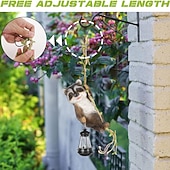 halpa Maisemavalot-1 kpl kiipeilevä pesukarhupatsas, jossa on aurinkokennolla toimiva vedenpitävä valo, puutarhaterassilla ja parvekkeella riippuva koristevalo, söpö eläinmaisemavalo