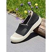 preiswerte Damenhausschuhe und -halbschuhe-Damen-Sneaker zum Hineinschlüpfen mit Flyknit – atmungsaktive, leichte Barfußschuhe für Reisen, Spaziergänge mit dem Hund und den entspannten Arbeitsalltag