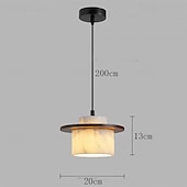 cheap Pendant Lights-Natural Stone Wood Pendant Lamp, Nordic Wabi Sabi for Kitchen/Dining/Bedside