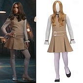 olcso Halloween-M3GAN 2.0 baba Megan Ruhák Jelmez Mesterséges intelligencia divat Futurisztikus Filmsztár jelmez for Női Lány Gyermek Felnőttek Mindszentek napja Farsang Teljesítmény