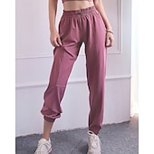 levne Jóga kalhoty a Bloomers-Dámské Fitness kalhoty Kalhoty na pilates Kalhoty na jógu S kapsami Ochrana proti slunci Lehká váha Vysoký pas Tělocvična Pilates Zumba Spodní část oděvu Pevná barva Tmavě šedá Černá Růžová Podzim