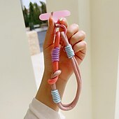 halpa Muut puhelinkotelot-uusi muodikas unisex dopamiinin värinen matkapuhelimen lyhyt köysi rannehihnalla, tukeva ja katoamaton matkapuhelimen roikkuva köysi