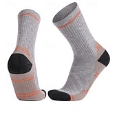 abordables Accesorios para deportes y aire libre-1 Par Hombre calcetines de lana merino Calcetines de senderismo Calcetines para correr Mantiene abrigado Transpirable Anti ampollas Grueso Invierno Al aire libre tripulación de cuarto Retazos Lana