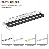cheap Towel Bars-Towel Bar Towel Rack 304 Stainless Steel Wall Mounted Bathroom Hardware Towel Holder for Bath Towels, Rustproof Towel Rail for Kitchen, Shower, Hotel Use, Heavy Duty Polished Finish