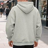 abordables pulls molletonnés-Homme Sweat à capuche Sweat à capuche zippé intégral Sweat à capuche en polaire Noir bleu marine Vert Kaki Gris Claire À capuche Uni Fermeture éclair Avec Poches Travail Sport &amp; Loisir Occasionnel