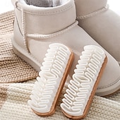 abordables Les fournitures de nettoyage-Brosse de nettoyage en daim pour chaussures et bottes, outil de nettoyage en cuir nubuck avec gomme, brosse à chaussures pour daim, rafraîchisseur de sac et de chaussures