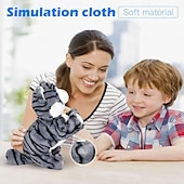 voordelige Knuffels &amp; Pluchen dieren-Interactief elektronisch knuffeldier - upgrade met led-licht, ogen, geanimeerde geluidsbesturing, elektronische huisdierenrobot, kat, kitten, speelgoed, cadeaus voor jongens &amp;meisjes kinderverjaardag