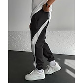 abordables jogging-Men's Sweatpants Joggers Athletic Pants Trousers Drawstring Pocket Elastic Waist Color Block Comfort Daily Sports Outdoor Fashion Casual Blue Black / Red Micro-elastic