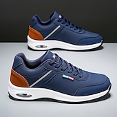 tanie Casualowe sneakersy-męskie brązowe i granatowe trampki Air Cushion – oddychające, lekkie buty sportowe z amortyzacją do codziennych spacerów, ćwiczeń na siłowni i podróży po mieście