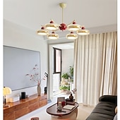 economico Luci a sospensione-Lampadario in vetro francese di metà secolo, elegante pendente per camera da letto &amp; studio