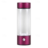 economico Attrezzatura da Campeggio-Bottiglia d&#039;acqua all&#039;idrogeno, generatore di acqua all&#039;idrogeno portatile, tecnologia SPE PEM, ionizzatore d&#039;acqua, regalo per amore, adatto per viaggi, esercizi, casa, coperchio nero.