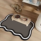 お買い得  玄関マット-ペットフィーディングマット、簡単クリーニング、防水、犬、猫マット、 raisedエッジ、プレースマットトレイ、床の食品のこぼれと水ボウルの混乱を止めるため