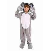 billige Gutte Kostymer-Eventyr Dyr Koala Kigurumi-pysjamas Onesies Cosplay Gutt Jente Barne Ytelse Pedagogisk utkledning Kle deg ut på skolearrangementet Halloween Karneval Verdens bokdag Enkelt karnevalskostyme