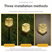 abordables Éclairage au sol-Lampe solaire multifonctionnelle alimentée par piquet de jardin, lampe d&#039;extérieur étanche et économe en énergie avec détecteur de mouvement pour balcon &amp;décoration de terrasse 1 pièce