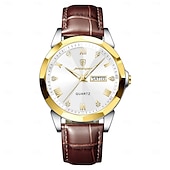 economico Orologi meccanici-Orologi da uomo di lusso, alla moda, originali, al quarzo, da polso, impermeabili, luminosi, con data e settimana.