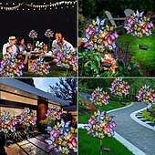 cheap Landscape Lights-2 Pcs Solar Butterfly Tree Lights Outdoor Waterproof Pathway Lights for Wedding Party Villa Walkway Garden Lawn Camping Party Landscape Decoration