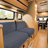 abordables Funda de sofá-Fundas de cojín para comedor de RV, de terciopelo elástico, para RV - Fundas elásticas para asientos de sofá para caravanas - Cómodas y duraderas para acampar y muebles de RV