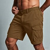 economico Classico-Per uomo Pantaloncini cargo Shorts Pantaloncini Estivi Multi-tasche Tasca con Patta Semplice Comodità Indossabile Lunghezza al ginocchio All&#039;aperto Sport Quotidiano Moda Casual Bianco Blu reale