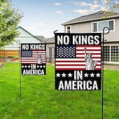 billige Hageflagg, Banner-Ingen konger protest hageflagg 12 x 18 tommer hageflagg, små hageflagg for utendørs bruk, utendørsflagg, høytidshageflagg for alle årstider