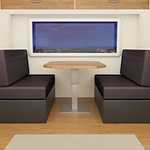 זול כיסוי ספה-100% עמיד למים כיסויי כריות ל-Rv Dinette, כיסויי כריות מחנאות לפטיו חיצוני גינה דשא חצר כיסוי ספסל ל-Rv כיסוי ספה