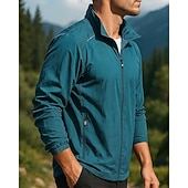 baratos Casacos impermeáveis-Homens Jaqueta Outdoor Jaqueta de Trilha Jaqueta esportiva Ao ar livre Prova-de-Água A Prova de Vento Secagem Rápida Leve Roupas de caminhada Roupas de caminhada Primavera Outono Jaqueta Tênis Golfe