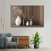 preiswerte Stillleben Drucke-Einteiliges rahmenloses, modernes Wandbild mit Vase, gemischte Farben, Leinwandgemälde, statisches Poster, geeignet als Dekorationskunstwerk für Wohnzimmer und Schlafzimmer
